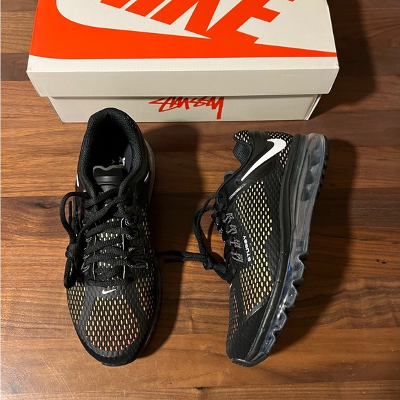 Nike STUSSY X AIR MAX 2013 'BLACK' Men's Size Women's Size